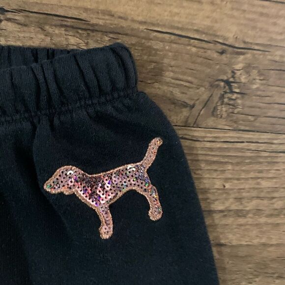PINK VICTORIA’S SECRET ROSEGOLD BLING DOG MESH TANK / JOGGERS OUTFIT SET XS - Picture 11 of 14
